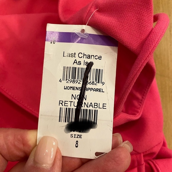 French Connection Pink V-Neck Bow Envelope NEW Dress size 8 adjustable straps - Picture 3 of 13